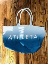 Athleta Ombré Gym Bag Large Blue Tote Purse Gym Canvas
