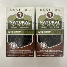  2 CLAIROL Natural Instincts For Men M13 DARK BROWN Haircolor Kit