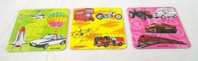 Junior Puzzle - 3er Pack - Reise Spielzeug Autos Fahrrad NEU