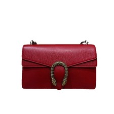Authentic Gucci Dionysus Medium Red Grained L...