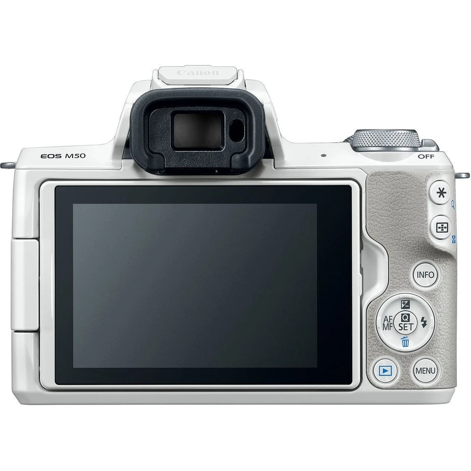 (Open Box) Canon EOS M50 Mirrorless Camera - White (Body Only) - Image 2 of 3