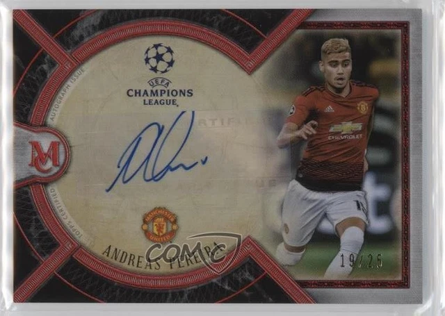 2018 Topps Museum Collection UCL Archival Ruby 19/25 Andreas Pereira Auto 13iq