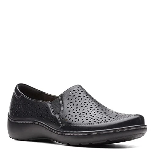 Mocassino Clarks Cora Sky pelle nera 7 larghezze