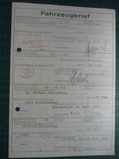 Fahrzeugbrief KFZ Brief Volvo P145 S Kombi Bj. 7 / 1973 für Sammler