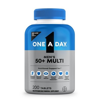 One A Day Men s 50+ Healthy Advantage 200 Count (Pack of 1), Mint Blue 