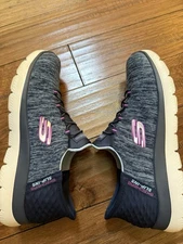 Skechers Women Slip-ins Summits Dazzling Haze Navy Blue Sneakers Shoes 7.5