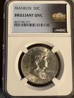 1962-D 50C Franklin Half Dollar Brilliant UNC NGC Marteen Edition Uncirculated