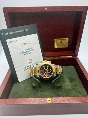 Mint Rolex Daytona 40mm 16523 Zenith 18K Two Tone Collectors Box