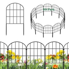 24in H x 11ft L Decorative Garden Fence Panels 10 Pack No Dig Fencing, Ru...