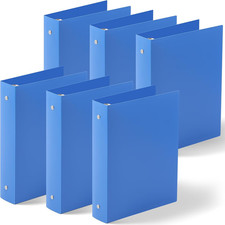 6 Pcs Mini 3 Ring Binders Plastic 1.5'' Binder, Fits 5.5 X 8.5 Paper Holds Capac