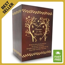 Large Wood Cremation Urn for Human Ashes Adult 200lbs - Best Offer - Tree