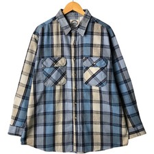 Vintage 90'S-00'S BAY AREA long-sleeved flannel check shirt men's size XL