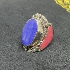 Wonderful Vintage Tibetan Multicolor Stones Stunning Brass Beautiful Ring
