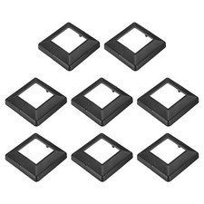 3,2x3,2 Zoll Pfostenhülse, Kunststoff Pfostenboden Abdeckung Säule Wraps - 8 Stück (schwarz)