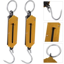 2pcs 12kg Hanging Spring Scale Portable Luggage Fishing Hook Weight Scale