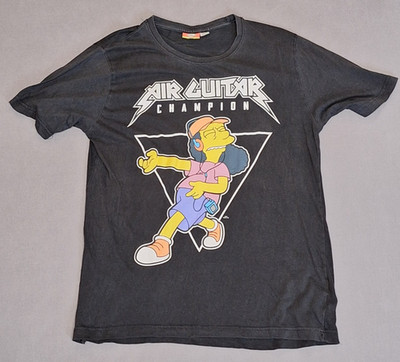 Rare Original Simpsons T-Shirt Otto Air Guitar - 2014 - 20th Century Fox - Gr. M
