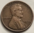 1924-S Lincoln Wheat Cent — VG — San Francisco Mint — Low Mintage — BN368