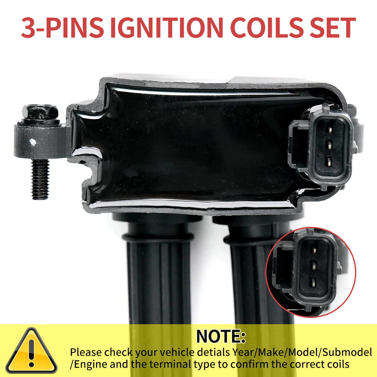 AMOTO 8-Pack Ignition Coils For Dodge, Jeep, Ram 5.7L HEMI V8 (UF504, 56029129AA, 68060346AA)