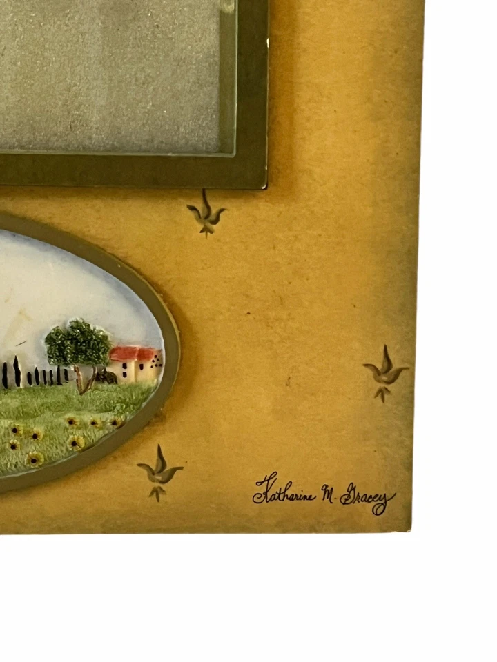 Fetco Картинная Рамка с Подписью Кэтрин Грейси Желтая Зеленая Деревенская Сцена Дерево - Изображение 3 из 4