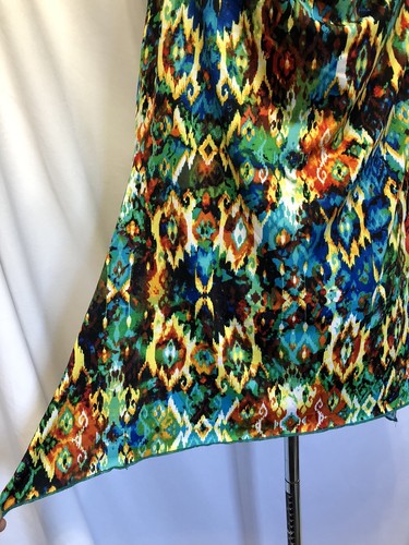 AMERICAN CITY WEAR SZ XL Multi Colored Sleeveless Scoop Neck Shark bite Hem Top - Picture 4 of 12