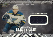 17/18 SPx UD Black Lustrous Rookies Jersey #IB Ivan Barbashev Blues