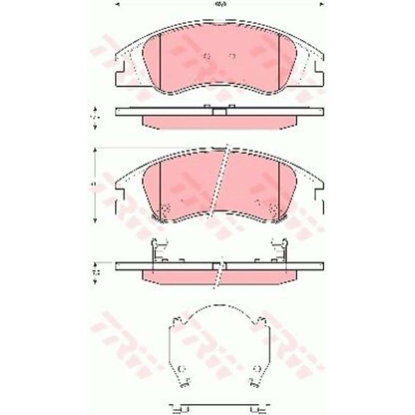 TRW BremsbeläGe GDB3367 BremsklöTze FüR KIA Cerato Stufenheck LD-image