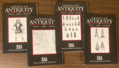 Lot 4 issues American Antiquity 2004 #1-4 Planked canoes in S Calif, archaeology