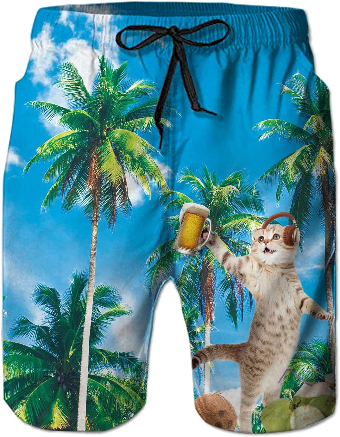 TUONROAD Bañadores Para Hombre Impresión 3D Piña Flamenco Gato Traje De Baño Mul