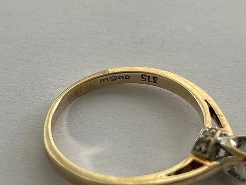 0.25ct Diamond Ring 9ct Gold Solitaire Diamond Engagement Vintage Ring - Size K - Picture 16 of 20