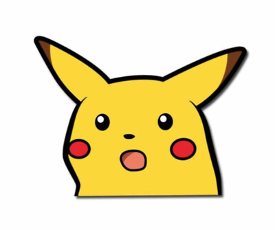 Überraschtes Pikachu Pokemon Meme Sticker Jdm Turbo Dub Drift