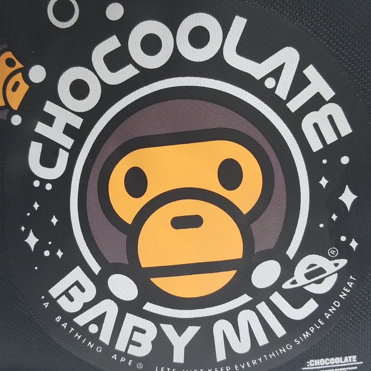 SMALL FLAWS Baby Milo x Chocoolate Duffle Bag Bape from magazine