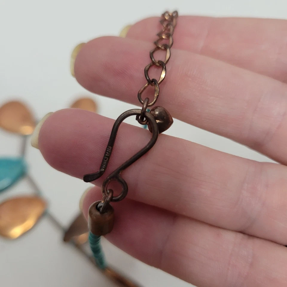 Jay King Mine Finds DTR Tribal Cobre y Turquesa Declaración Collar Cierre de Gancho Foto 2 de 4