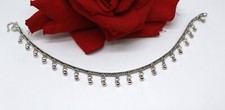 Sterling Silver Gorgeous Beaded Anklet 18.95g  CAT RESCUE