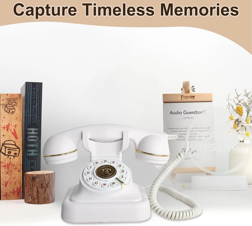 Livro de visitas áudio telefone de casamento - Grave mensagens de áudio personalizadas com livro de visitas - Imagem 3 de 4