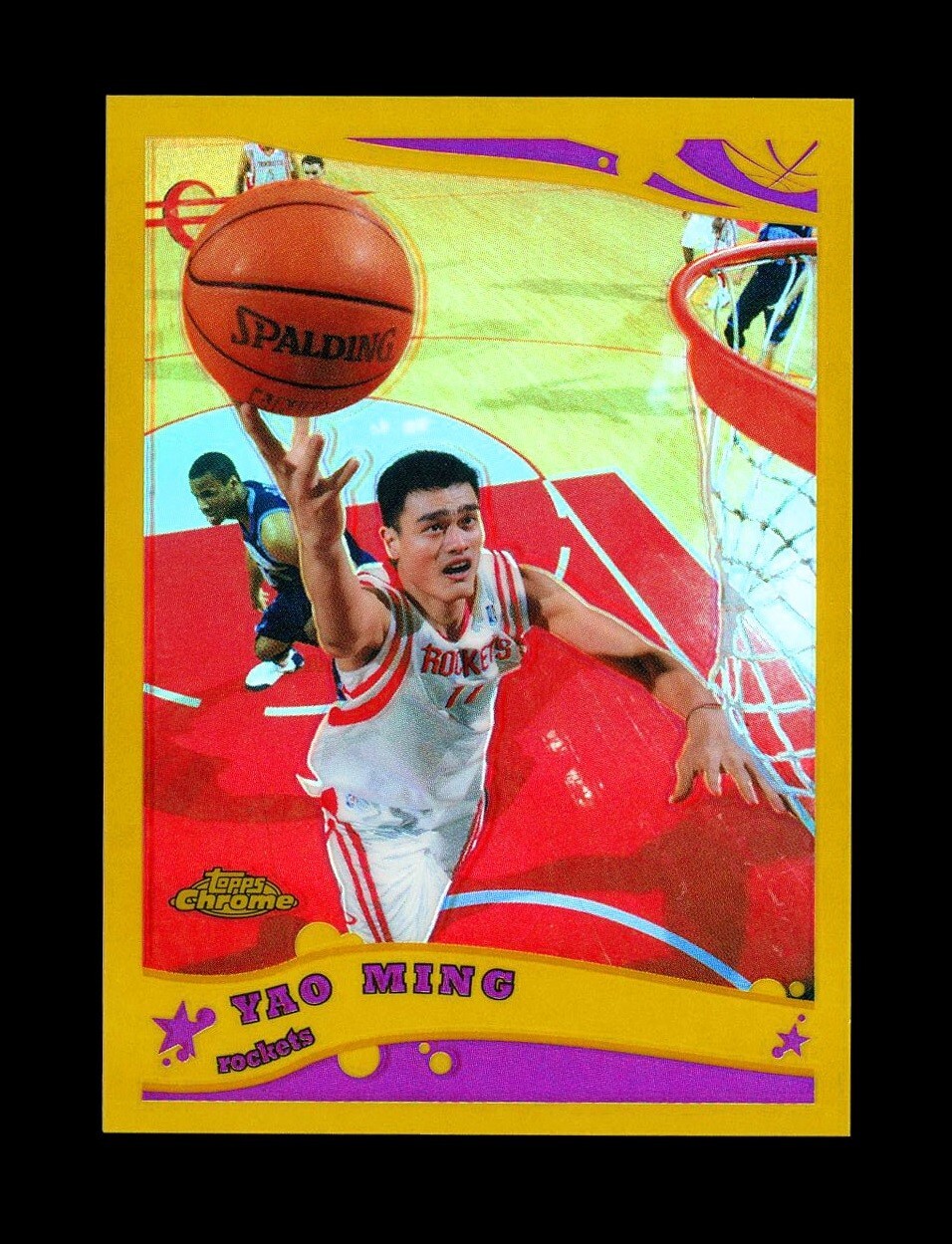 Yao Ming 2005-06 Topps Chrome Gold Refractor /99 ROCKETS HOF