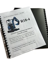 Mini Excavator Compact Track Hoe Rippa R18 Operation & Maintenance Manual