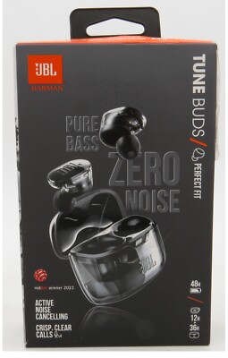 JBL TUNE BUDS ブラック JBL Tune Buds True Wireless Noise Cancelling Earbuds with