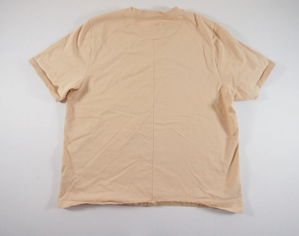 Killion Shirt Mens Large Beige Short Sleeve Crewneck Blank Tee Heavy Streetwear - Image 4 of 4