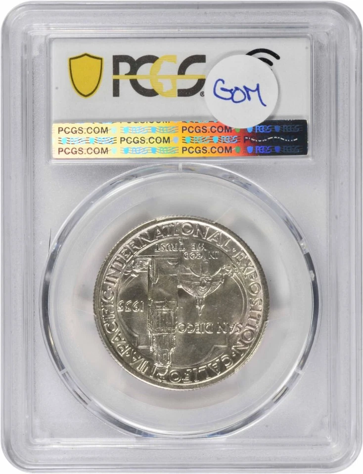 San Diego Commemorative Silver Half Dollar 1935-S MS64 PCGS - Image 2 of 2