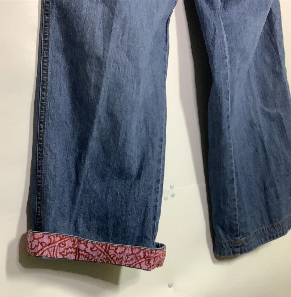 Jeans azul SIGRID OLSEN - Leve 100% algodão perna reta - Feminino tamanho 6 - Imagem 3 de 4