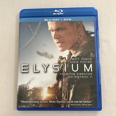 Elysium Matt Damon Jodie Foster Blu Ray DVD Movie 