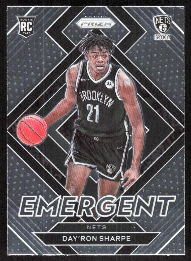 2021-22 5958C Panini Prizm Emergent Day'Ron Sharpe Rookie Brooklyn Nets #27