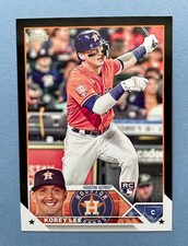 2023 Topps Series 1 Korey Lee #90 SP Rookie RC Black Parallel 44/72 Astros