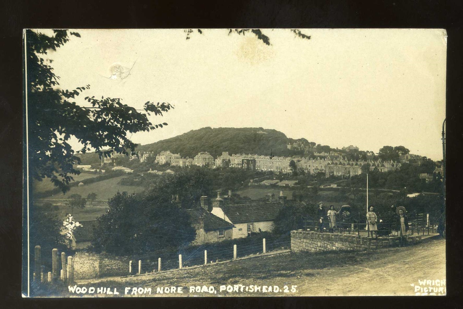 PORTISHEAD N Somerset Woodhill from Nore Road / people RP eBay