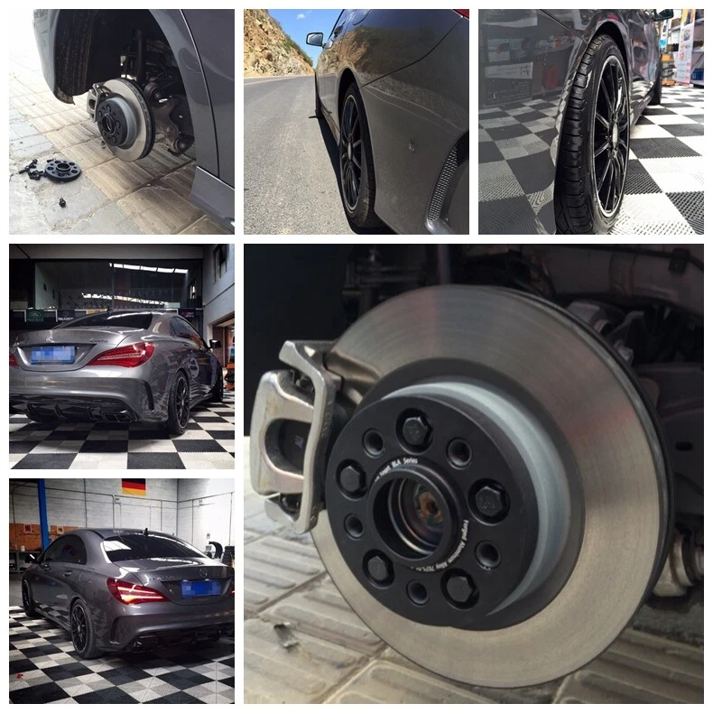 Separadores de rueda centrados en el cubo 5x112 CB66.5 para Mercedes Benz y Audi 35 mm par + pernos Foto 3 de 4