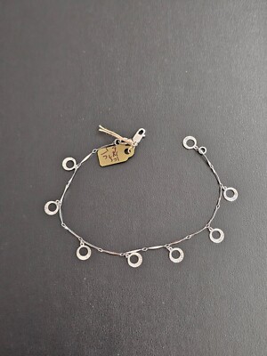 18k Weißgold Armband 6,75 Zoll