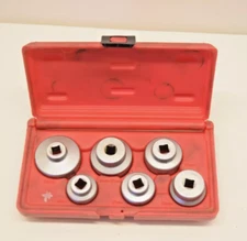 USED Matco Tools 3/8" Drive 6-Piece Oil Filter Socket Set w/Case #OFSR60