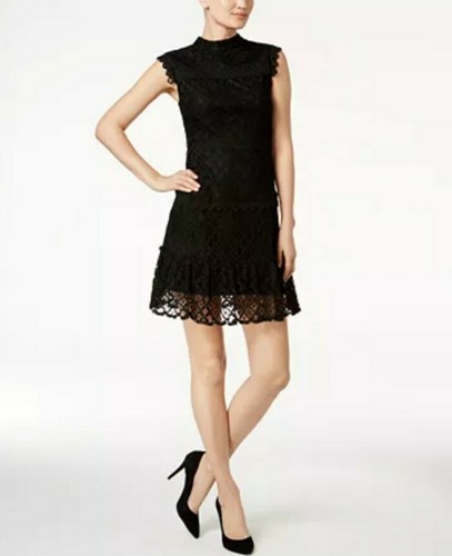 Vestido de encaje Julia Jordan Mujer sin mangas de cuello alto A-Line | eBay