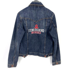 Stetson Flying Diamond Rodeo Denim Jean Jacket Womens Size Small