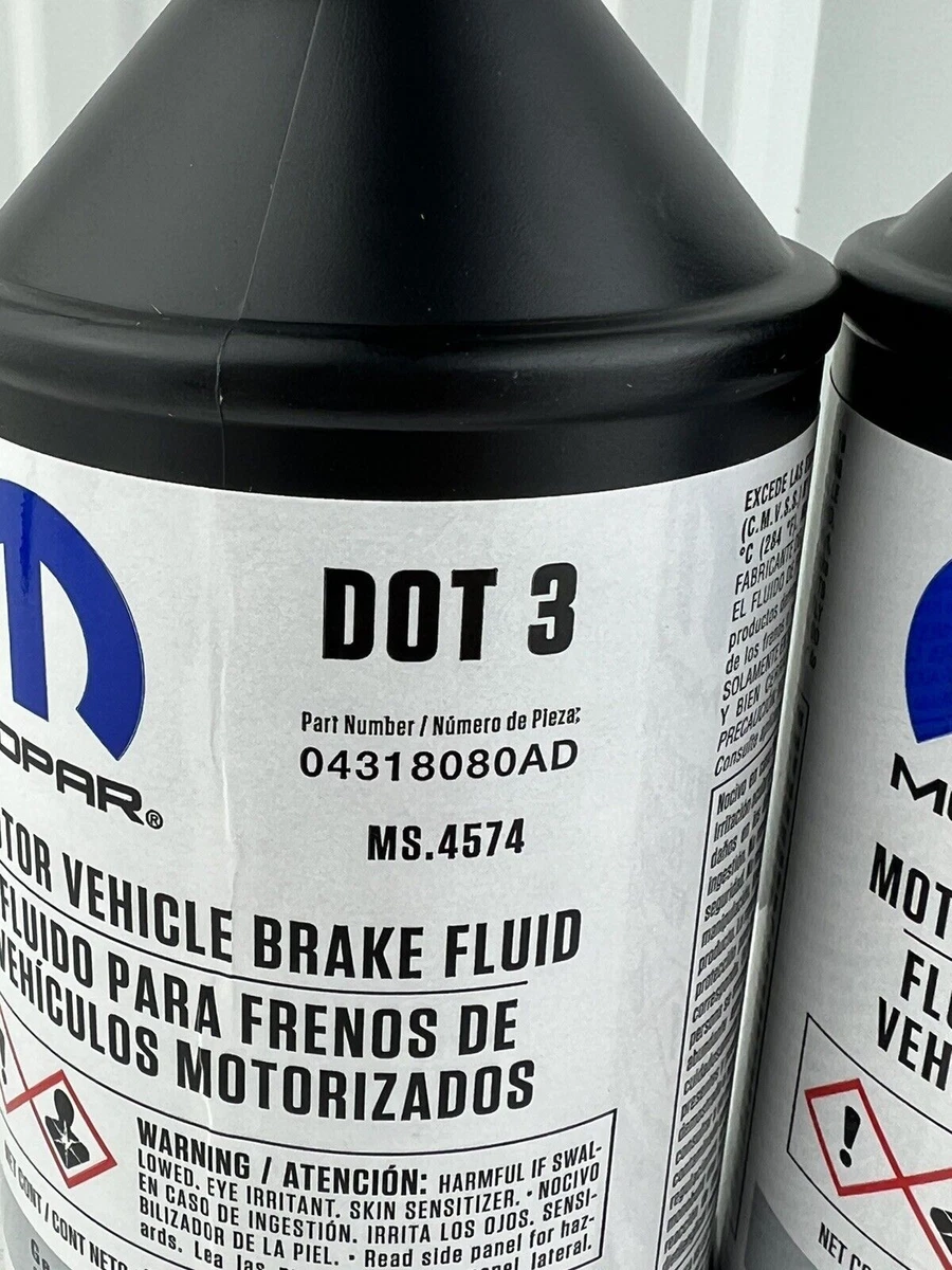 Chrysler Dodge Jeep Ram Mopar Dot 3 Brake Fluid 12 FL OZ Set of 2 